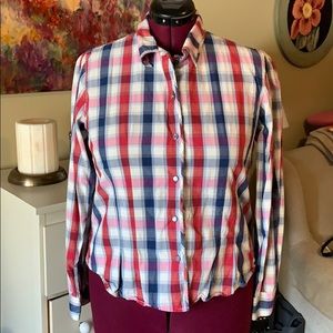 Blue Willi’s button and snap down shirt